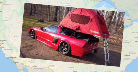 Przerobił acurę nsx na kamper. Teraz zamierza wybrać się nią w podróż życia