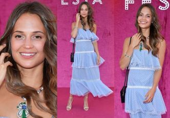 Alicia Vikander w romantycznej sukience w Wenecji