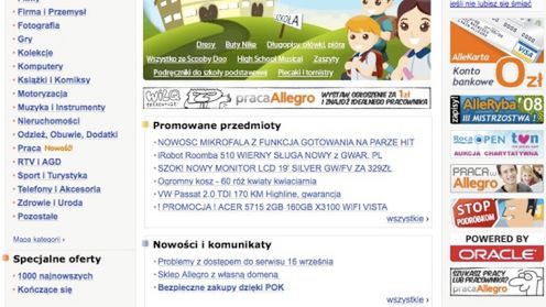 Allegro.pl ma problemy techniczne 1