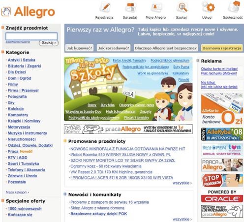 Allegro.pl ma problemy techniczne