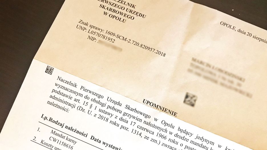 upomnienie mandatu