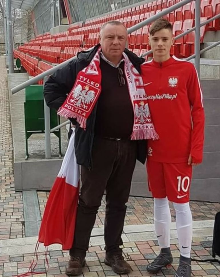 Nicola Zalewski z ojcem