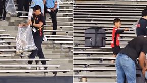 Japończycy zostawili trybunę w takim stanie. Wręcz niepojęte