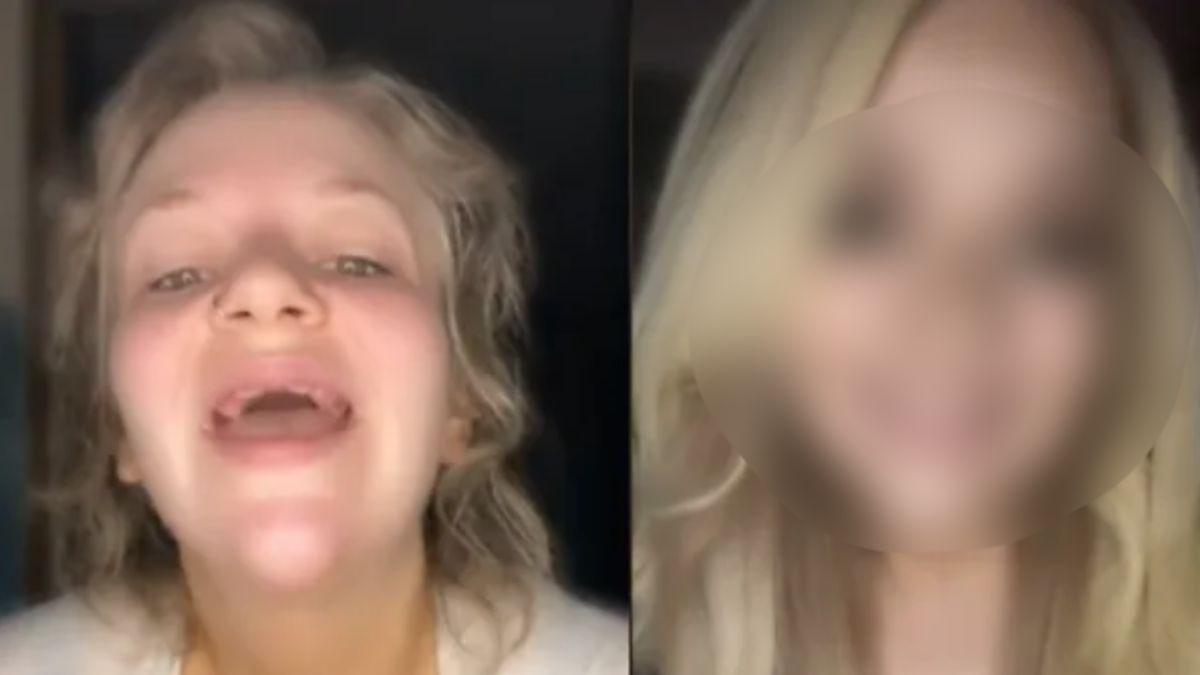 Tiktokerka pokazuje dwa oblicza 