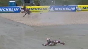 MotoGP. Fatalny wypadek na początku treningu. Aż poleciały iskry [WIDEO]