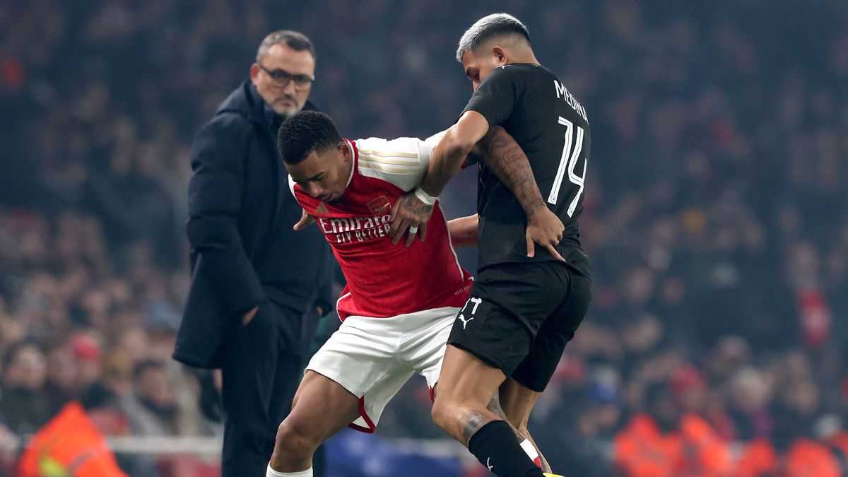 PAP/EPA / PAP/EPA/ANDY RAIN / Gabriel Jesus w meczu Arsenalu z Lens wpisał się na listę strzelców