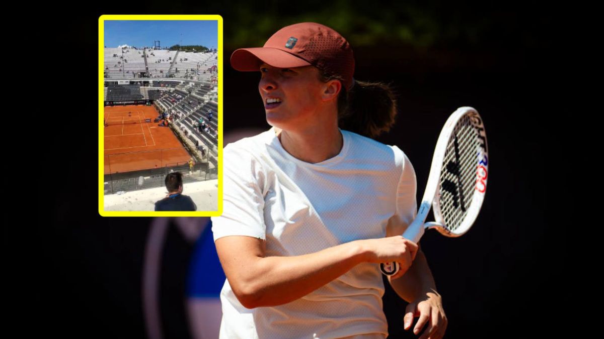 Getty Images / Robert Prange / Tennis news/X / Iga Świątek / trybuny na meczu Świątek