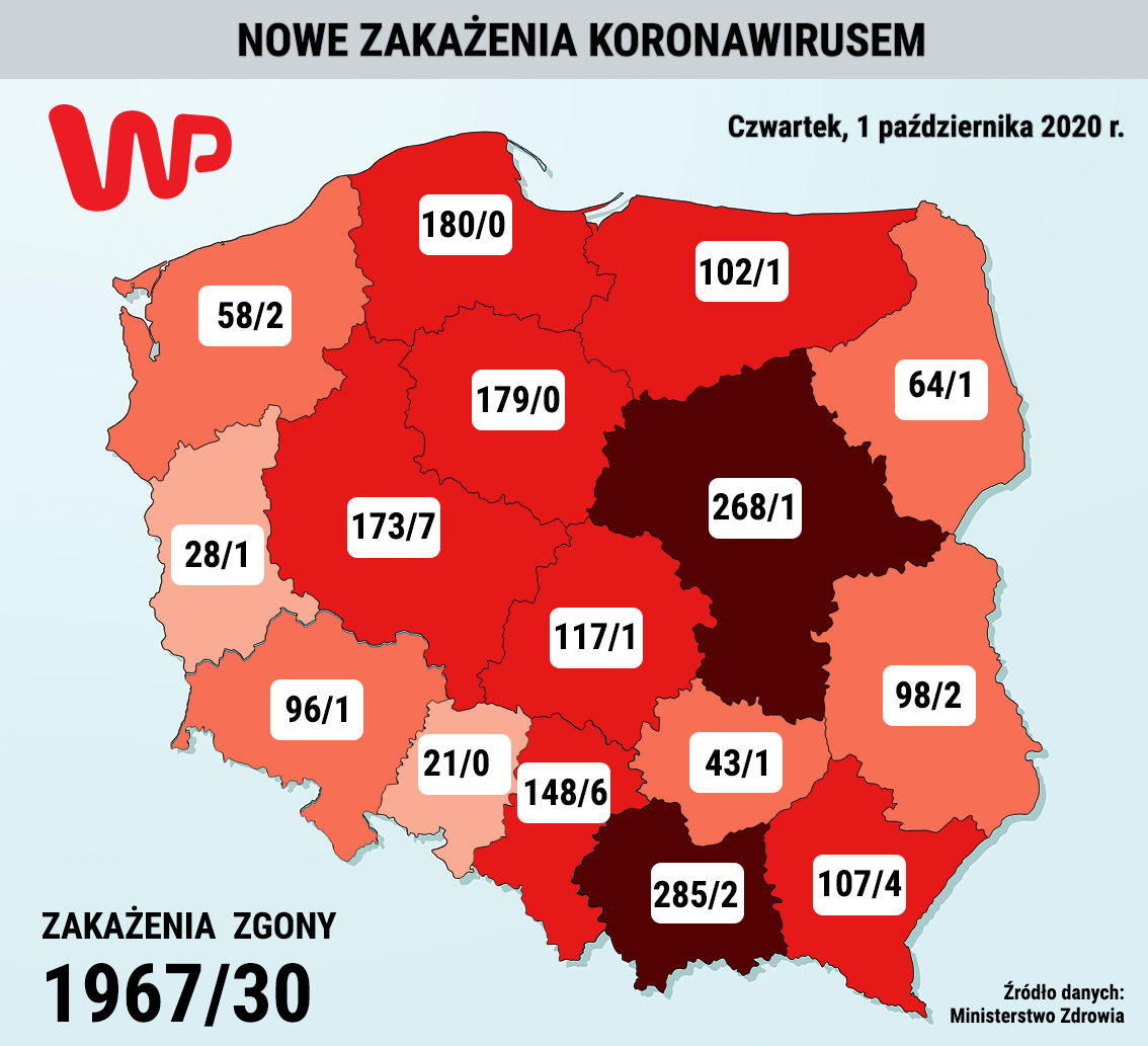 Koronawirus w Polsce. Nowe przypadki zakażenia