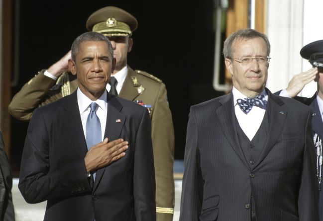 Barack Obama i Prezydent Estonii Toomas Hendrik Ilves