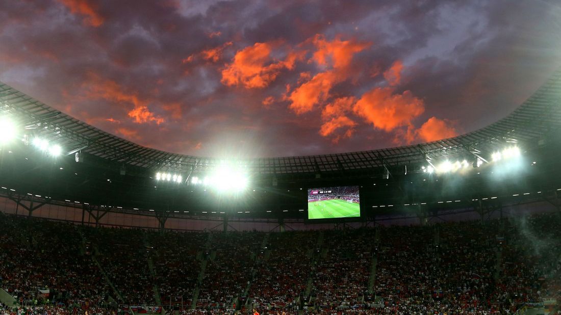 mecz na stadionie we Wrocławiu 