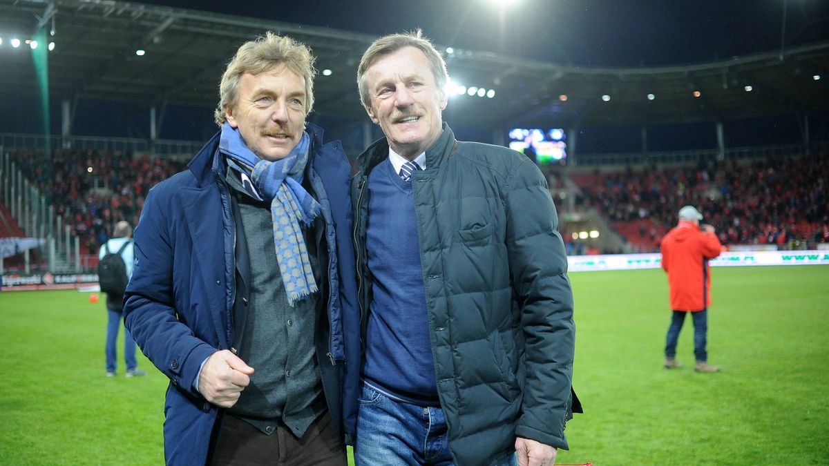 Na zdjęciu od lewej: Zbigniew Boniek i Józef Młynarczyk