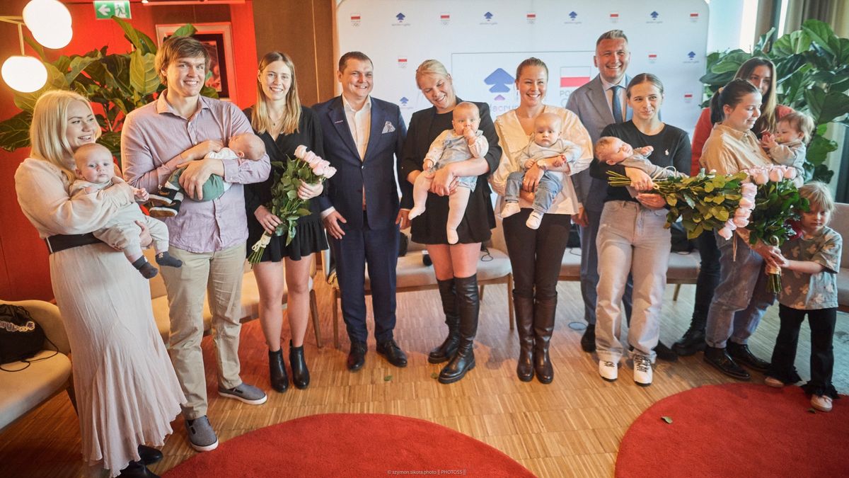 Materiały prasowe / Szymon Sikora / olimpijki z Paryża wraz ze swoimi dziećmi