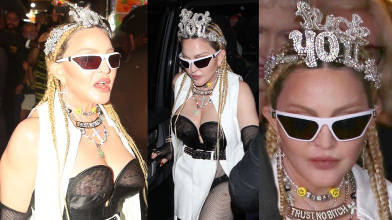 Madonna świeci biustem na Times Square