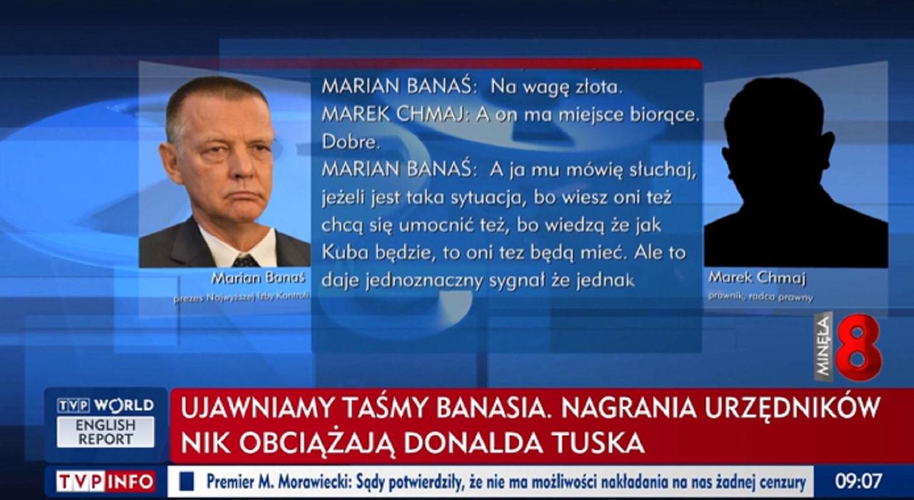 TVP ujawniło taśmy Banasia