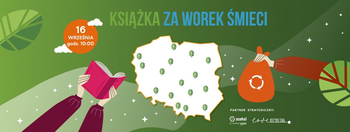 16 вересня у Польщі пройде акція «Книга за мішок сміття»