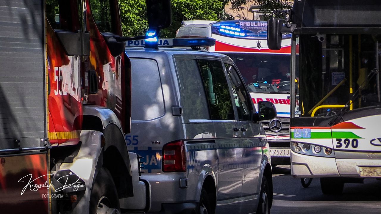 Wypadek z udziałem autobusu na ul. Browarnej