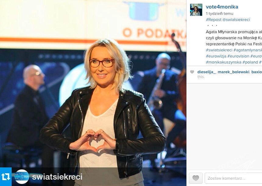 #vote4monika - Agata Młynarska wspiera Monikę Kuszyńską przed Eurowizją 2015