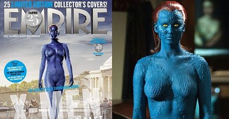 Półnaga, niebieska Jennifer Lawrence!