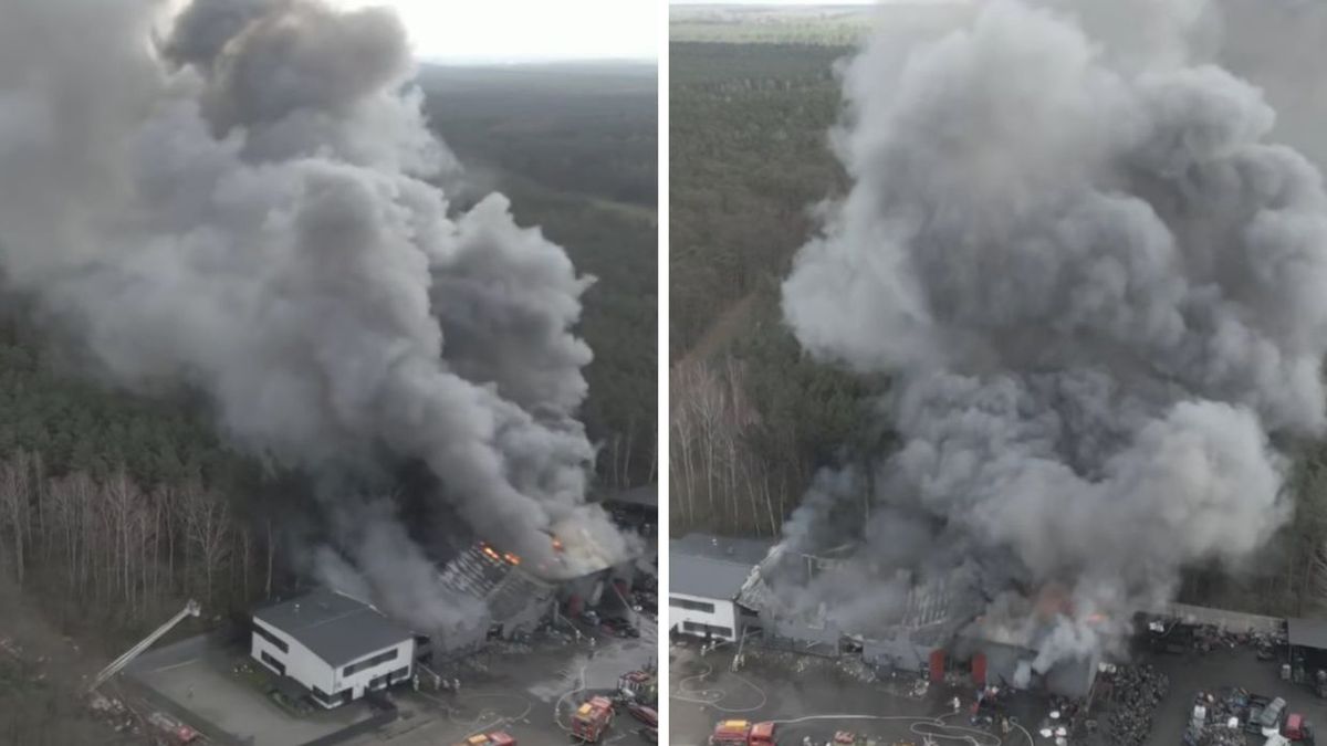 Do ogromnego pożaru doszło w Śmiłowie w województwie Wielkopolskim. Screen