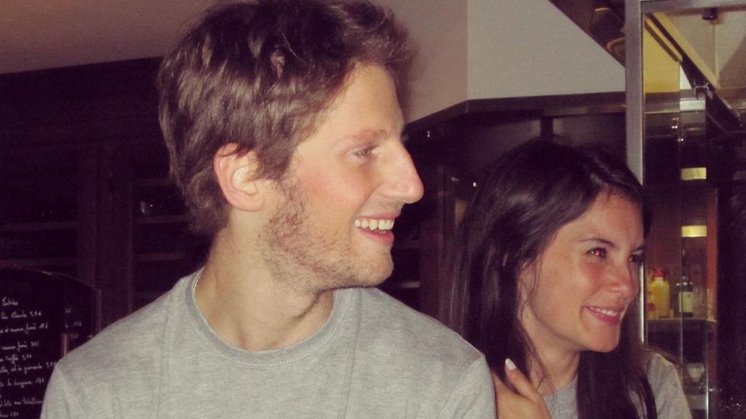 Romain Grosjean (po lewej) i jego żona