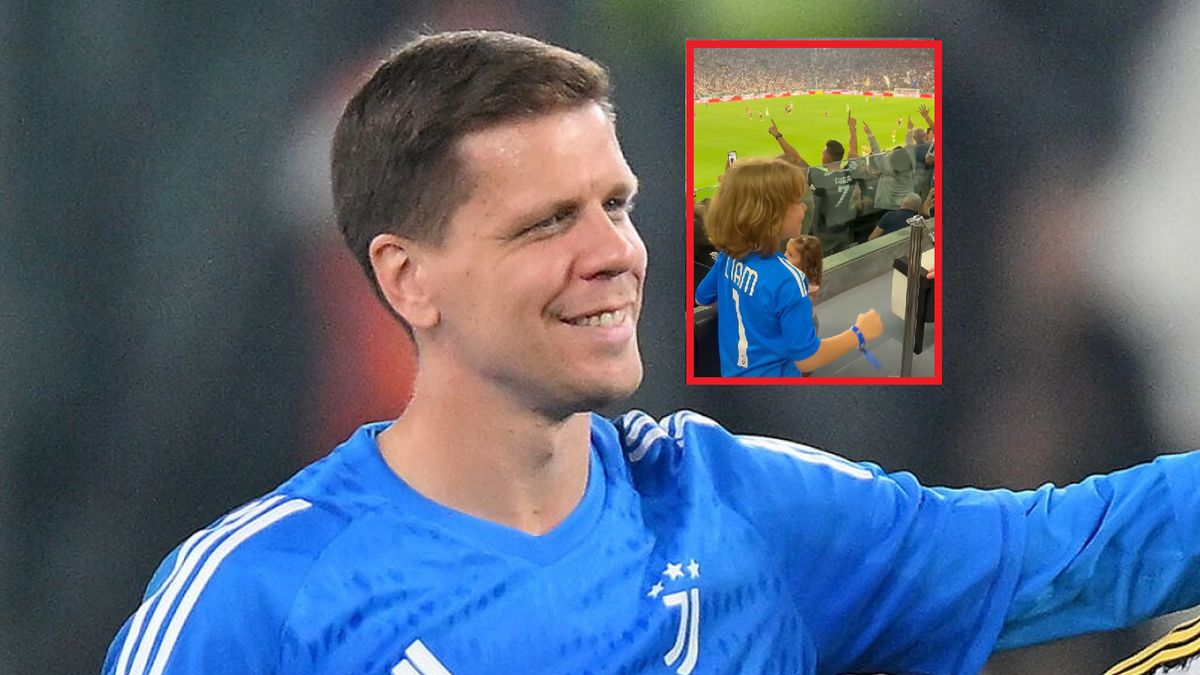 Na zdjęciu Wojciech Szczęsny. W ramce jego syn, Liam