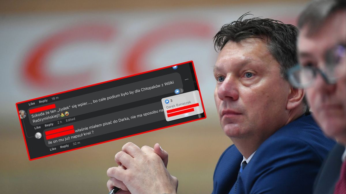 PAP / Bartłomiej Zborowski / Na dużym zdjęciu: Dariusz Banaszek, w prostokącie: komentarze pod postem Dariusza Banaszka