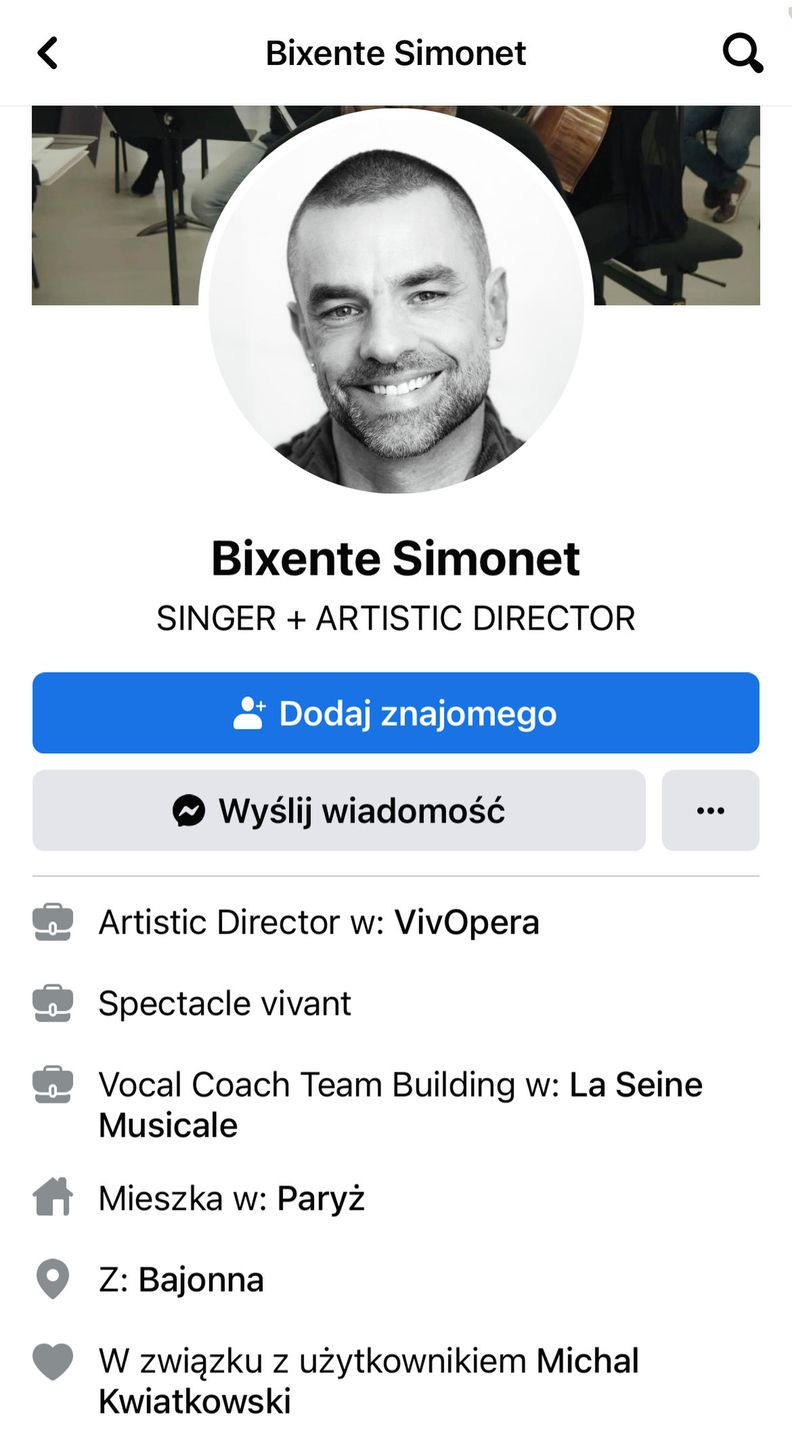 Bixente Simonet - nowy partner Michała Kwiatkowskiego