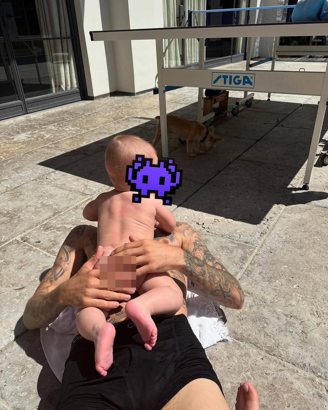 Justin Biebr z synem