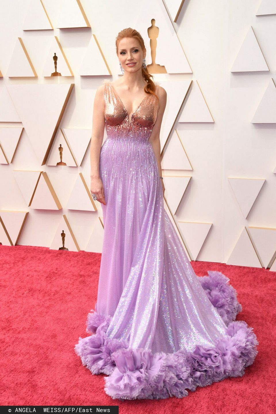 Jessica Chastain – Oscary 2022, kreacja: Gucci
