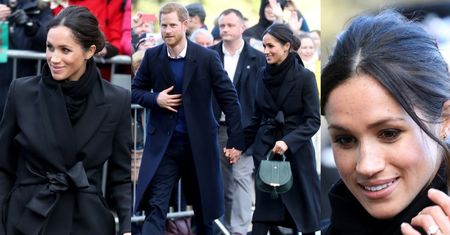Uśmiechnięty Harry i Meghan w płaszczu za SIEDEM TYSIĘCY ZŁOTYCH zwiedzają stolicę Walii (ZDJĘCIA)