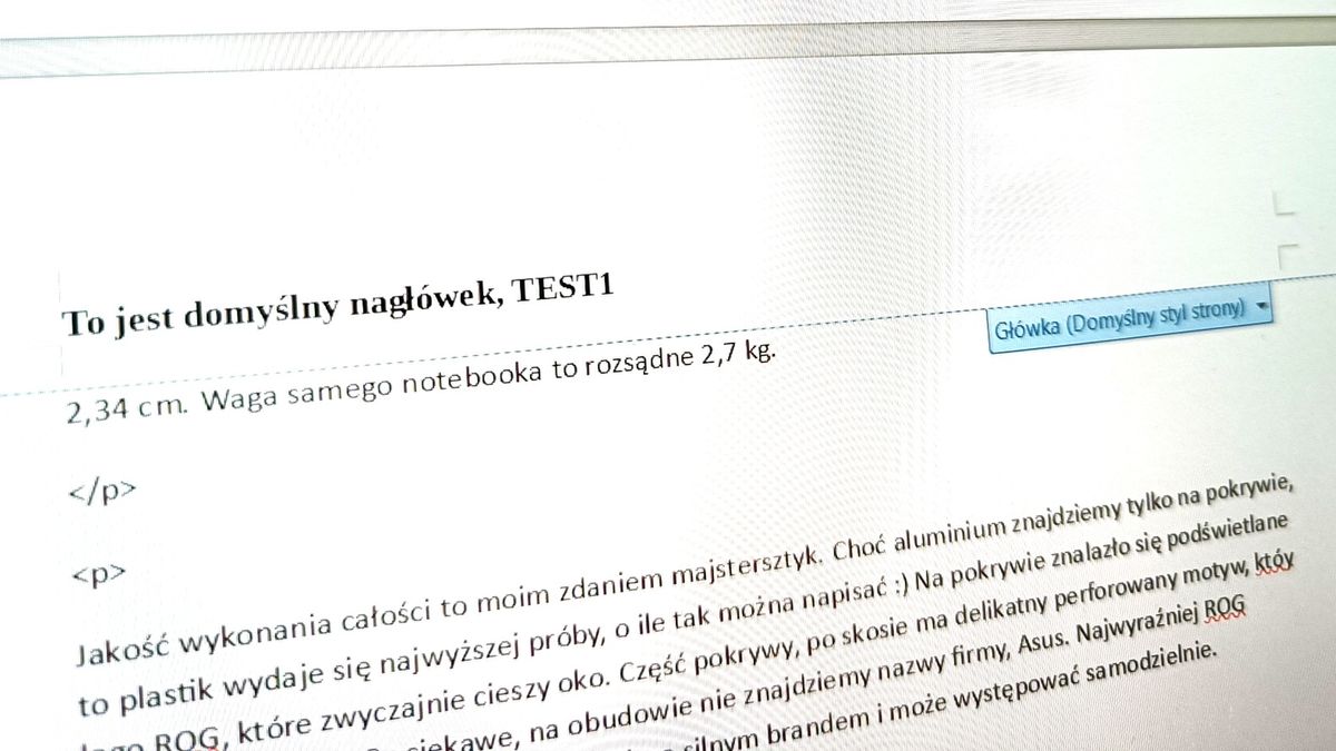 Funkcja wstawiania nagłówka w LibreOffice została uproszczona.
