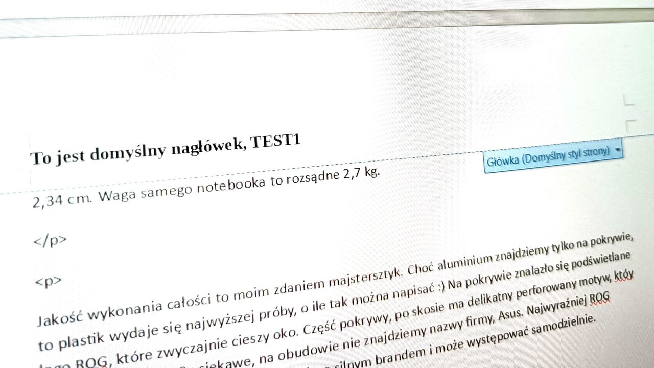 LibreOffice Writer jak wstawić nagłówek i stopkę?