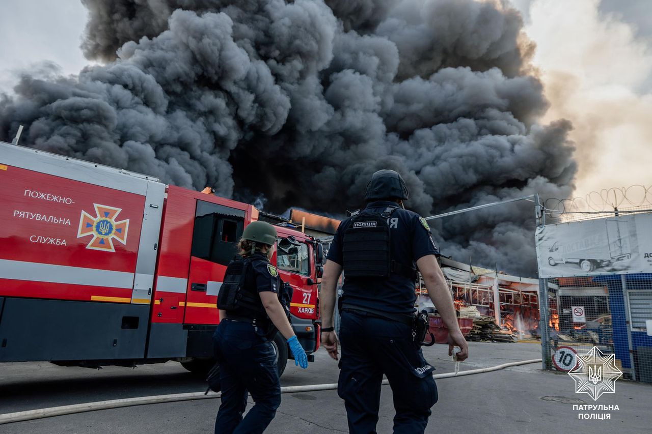 Attack on a market in Kharkiv