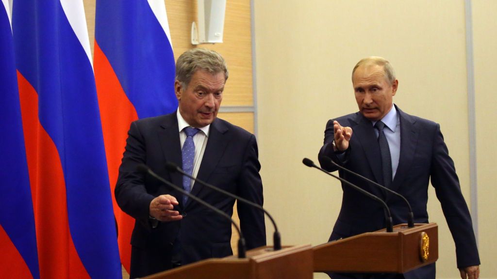 Russian President Vladimir Putin receives Finland's President Sauli Niinisto in Sochi
SOCHI, RUSSIA - AUGUST 22: (RUSSIA OUT) Russian President Vladimir Putin (R) arrives with Finnish President Sauli Niinisto for their meeting at Bocharov ruchey state residence August 22, 2018 in Sochi, Russia. The President of Finland is making a one-day visit to the Russian Black Sea region of Krasnodar Krai. (Photo by Mikhail Svetlov/Getty Images)
Mikhail Svetlov