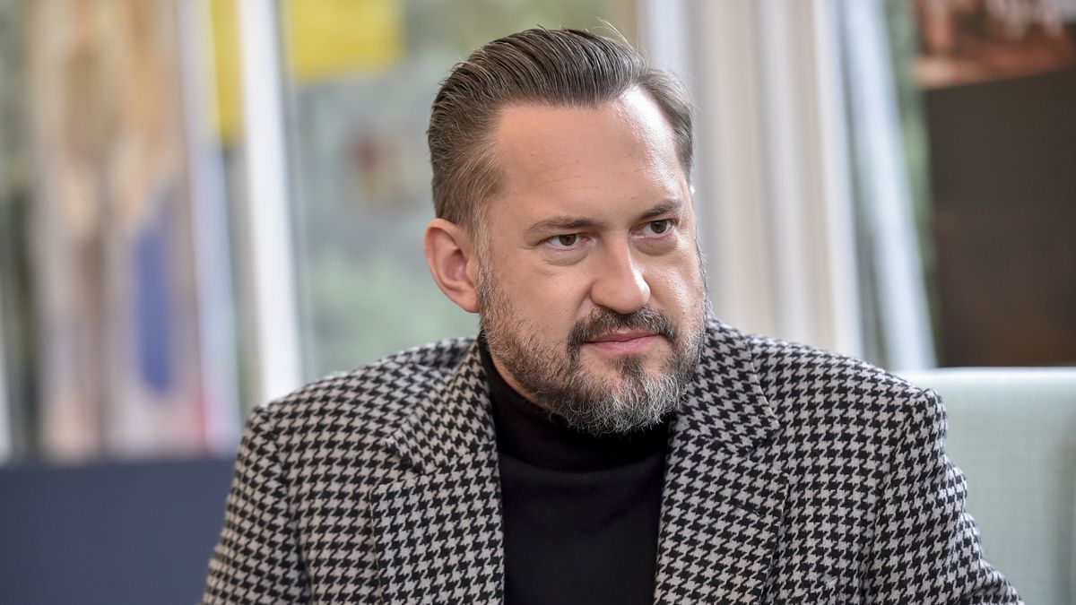 Marcin Prokop na zdjęciu ze szpitala