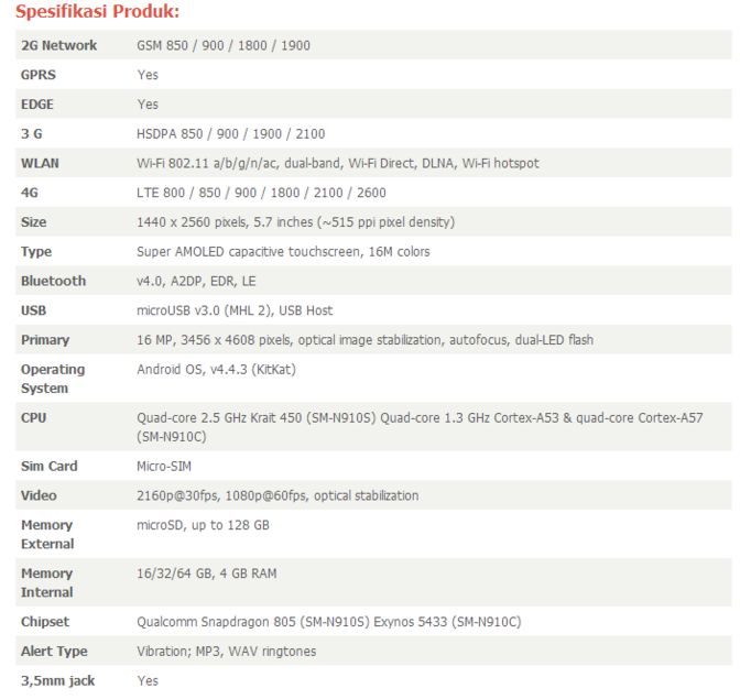 Galaxy Note 4 już w indonezyjskim sklepie. Cena w granicy 600 euro 3