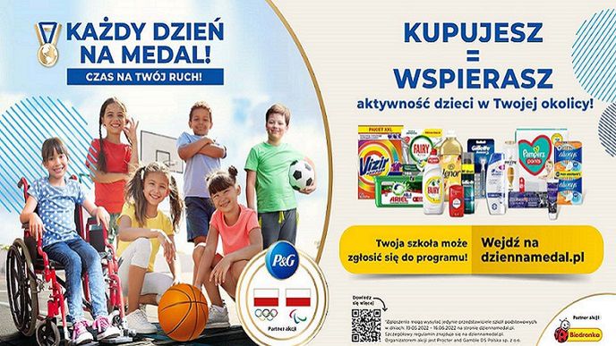 Zdjęcie okładkowe artykułu: Materiały prasowe /  / P&G, Polska Fundacja Olimpijska oraz sieć sklepów Biedronka łączą siły, by wspierać wychowanie kolejnych pokoleń sportowców