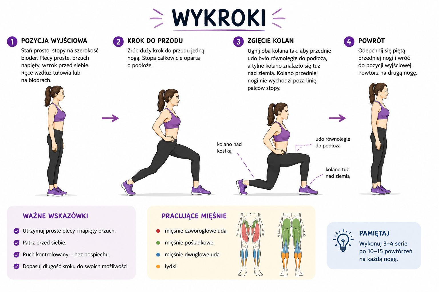 Jak prawidłowo wykonywać wykroki