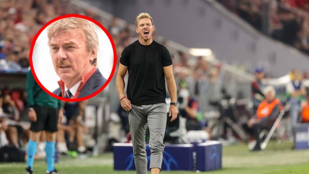 Getty Images / Roland Krivec/DeFodi Images oraz WP SportoweFakty/Krzysztof Urban / Na zdjęciu: Julian Nagelsmann w kółku Zbigniew Boniek