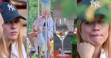 Markotna Jessica Mercedes odreagowuje stresy na winku i karuzeli z konikami (ZDJĘCIA)