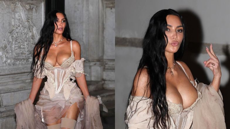 Kim Kardashian maszeruje na afterparty u Bezosa i Sanchez