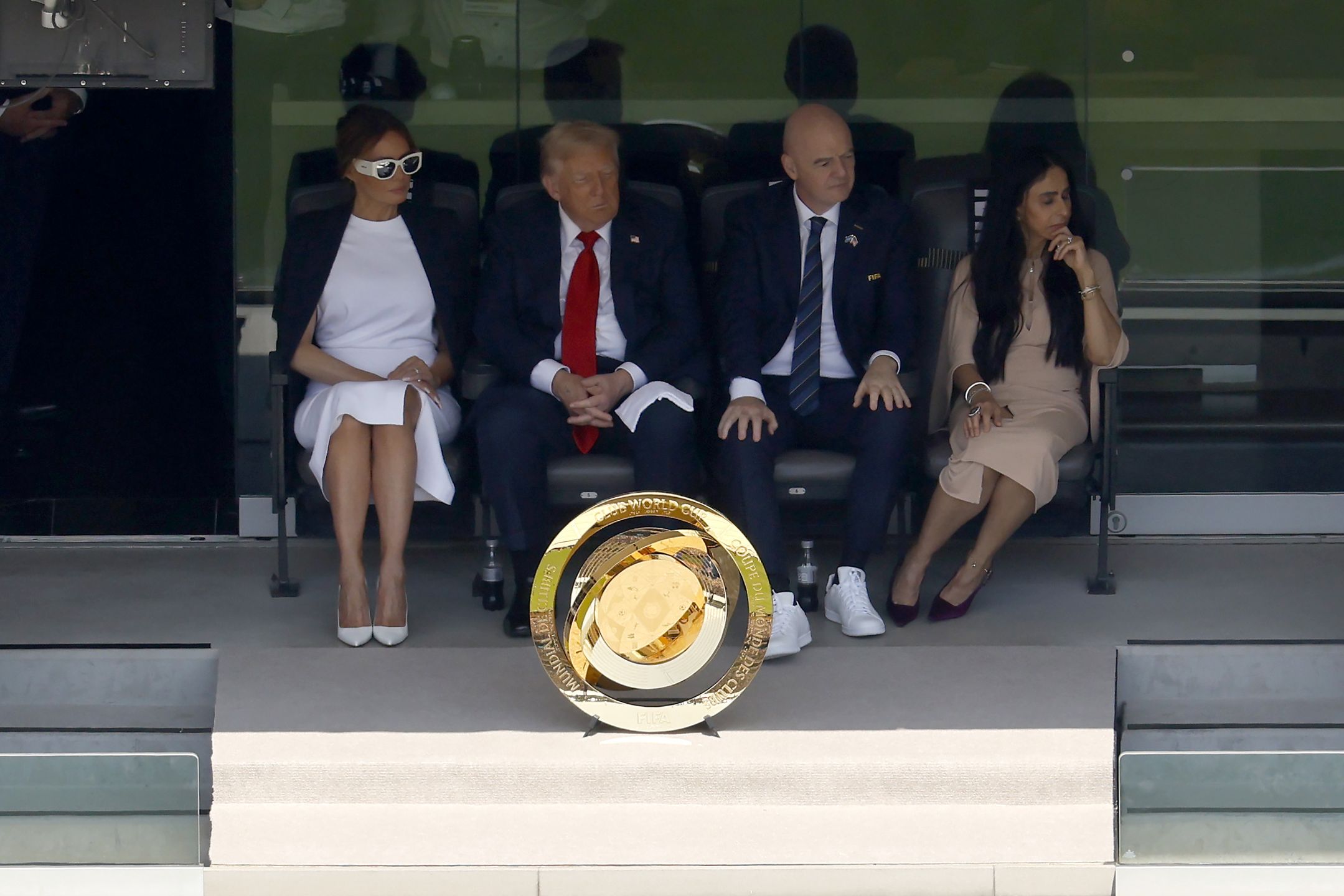 Melania Trump i Donald Trump podczas Klubowych Mistrzostw Świata
