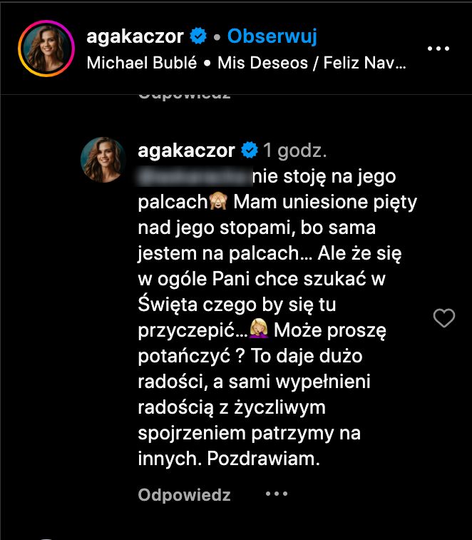 Agnieszka Kaczorowska chwali się pląsami z mężem