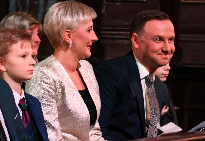 Agata Kornhauser-Duda i Andrzej Duda na koncercie "Hej kolęda, kolęda z Krakowa"