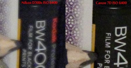 Canon 7D vs Nikon D300s - porównanie ISO