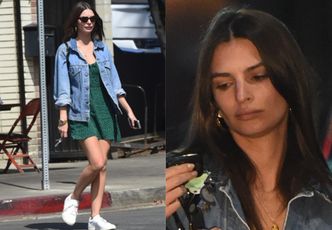 Zwyczajna Ratajkowski w drodze na lunch z przyjaciółmi