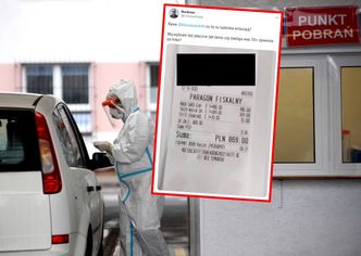 Test na koronawirusa za 869 zł. Pokazał paragon i pyta o badania ministrów