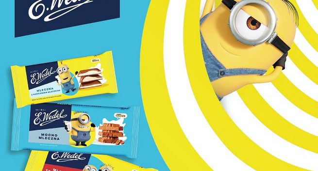 Minionki na słodyczach Wedla