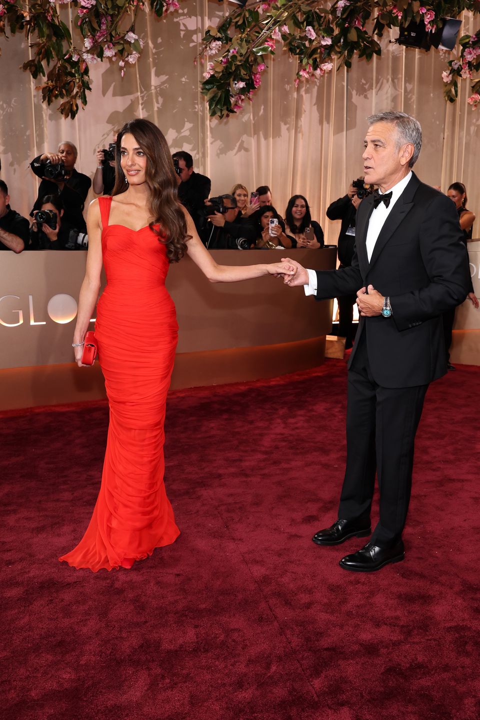 George Clooney i Amal Clooney na rozdaniu Złotych Globów