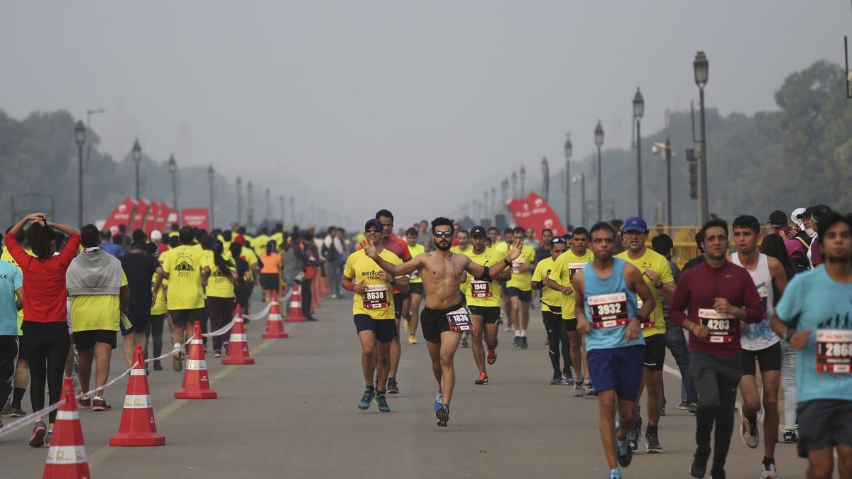 East News / AFP / Na zdjęciu: biegacze podczas półmaratonu w Nowym Delhi